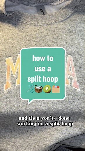 Replying to @1BrookeAnne how i embroider on a split hoop! This is a 4x6.75 hoop on a Brother SE700 (no longer made). this took a ton of trial and error, but it works for me! #embroiderytutorial #splithoop #brotherembroiderymachine