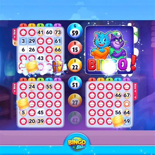 Are you ready to BLITZ FIGHT? 🕹️ 𝗧𝗵𝗶𝘀 𝗶𝘀 𝗵𝗼𝘄 𝘆𝗼𝘂 𝗴𝗲𝘁 𝗮 𝗯𝗶𝗻𝗴𝗼: 1. Chare the Orb by daubing in the mathcing column ✨ 2. Fill the Orb to release Special Powers 🤯 3. Bingo by filling the entire Card 😻 So, let's get ready to RUMBLE & DAUB 💪 P.S Check our earlier post for your Freebie 🎁 | Bingo Blitz