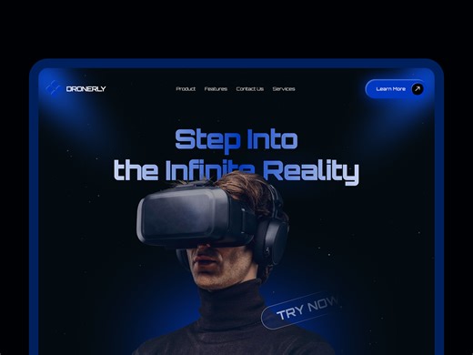 Futuristic VR Hero Section