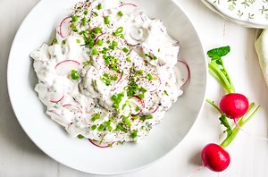 Creamy Spring Onion and Radish Dip