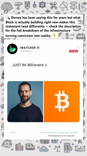Jack Dorsey Says “Bitcoin Is Money” — And Block Is Building the Infrastructure to Prove It #crypto