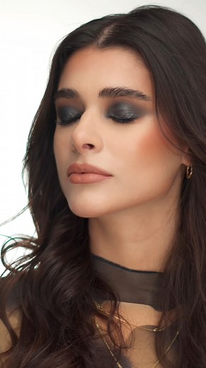 All that glitters isn't gold, it's galactic! Stay on trend with the messy girl era, but don't forget the glam. Check out this inspiration look with our #galacticshadow rocket man and leave a 🖤 in the comments if you like it! #makeuptutorial #mesaudabeauty | Mesauda Beauty