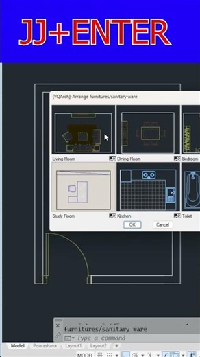 AutoCAD এ Toilet Fixture বসান এক ক্লিকেই! #autocad