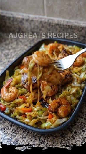 Hibachi Chicken & Shrimp Cabbage Bowl