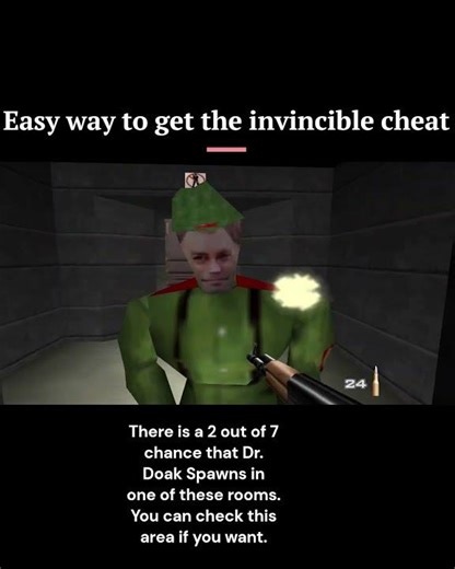 Easy Way to Get the Invincible Cheat | Facility 00 Agent #goldeneye007