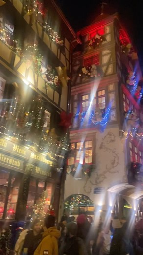 Strasbourg Christmas market showing her true colors 💝💜 #strasbourg #christmasmarket