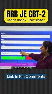 RRB JE CBT-2 Merit Index Predictor 🎯 Check Your Score & Expected Cut-Off Now!