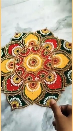 Acrylic Rangoli Designs ll Easy OHP Sheet Design #viralvideo #stoneart