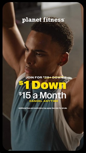 Start 2026 off strong. Join Planet Fitness for $1 down, $15/mo. | Planet Fitness