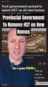 Province of Ontario Remove HST on new homes #torontorealestate