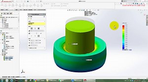 SolidWorks Simulation橡胶挤压弹性仿真#技术分享 #干货分享