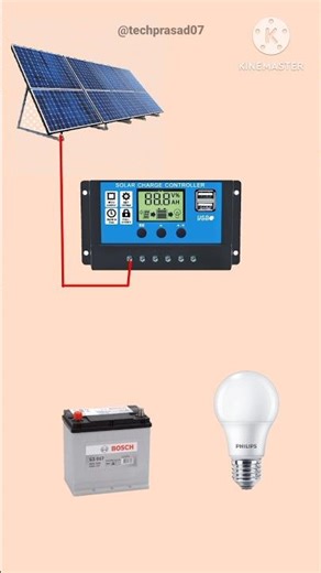 solar panel connection | charge controller | #shorts #wiring #connection #diagram #shortsvideo #diy