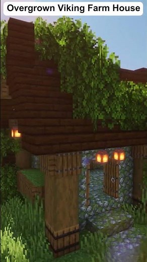 Minecraft Overgrown Viking Farmhouse Buidl Idea | Nordic Farm Build