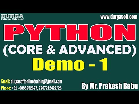 PYTHON tutorials || Demo - 1 || by Mr. Prakash Babu On 13-02-2024 @9PM IST