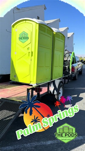 The Pods pick up #palmsprings #fyp #portapotty