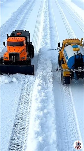 RC Snow Operations | Clean Plowing & De-Icing #Shorts