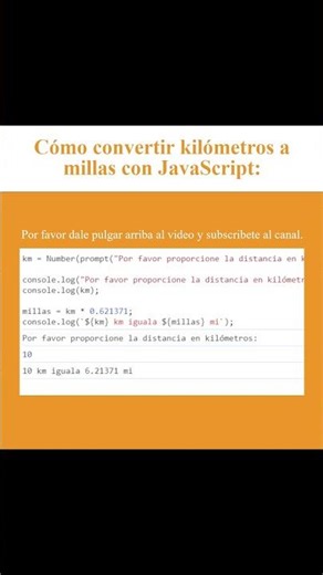 Cómo convertir kilómetros a millas con JavaScript (AJ Tekniko)