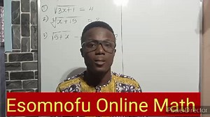 Equations in surd. This is one among the topics in the comments... YOUTUBE: https://youtube.com/c/ESOMNOFUONLINEMATH | Esomnofu Online MATH
