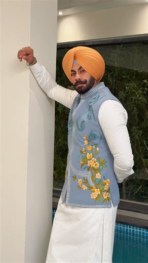 Kurta pajama + Embroidered jacket combination ✨ #trending #trendingshorts #viral #viralshorts