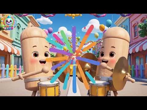 Three Little Toy Cymbals Go Clang Clang Clang AV1 Nursery Rhymes for Kids Baby Songs