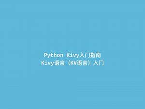【Python Kivy入门指南】Kivy语言（KV语言）入门