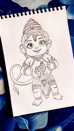 Bal Hanuman drawing 🥰 #shorts #hanuman #drawing #viral #art