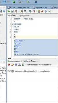 Declare, Begin,Null,End Oracle sql Pl-sql developer #oracleplsql #coding #plsql #oraclesqldeveloper