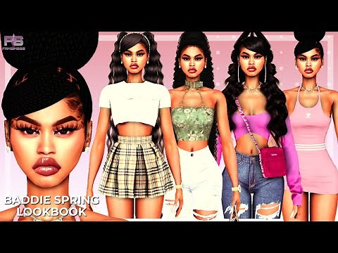 BADDIE SPRING CC FOLDER & SIM DOWNLOAD | LV, FENDI, BURBERRY+MORE!! | SIMS 4 LOOKBOOK