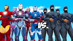 34K views · 815 reactions | The epic battle between Iron Man Army vs RoboCop Army place in Grand Theft Auto V #KjraGaming #EpicBattle #EpicSuperheroesBattle | Kjragaming | Facebook