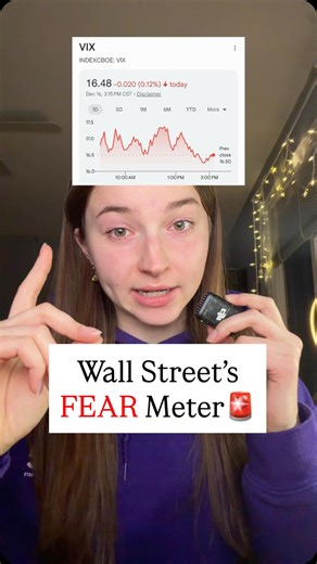 julia on Instagram: "This is the number institutions watch when markets start falling. VIX stands for Volatility Index, and when it spikes, that’s when institutions start buying up cheap stocks when everyone else is panicking. What do you think? Let me know your thoughts in the comments and follow for more! #finance #stock #investing #money"