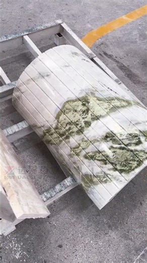 Green marble console table