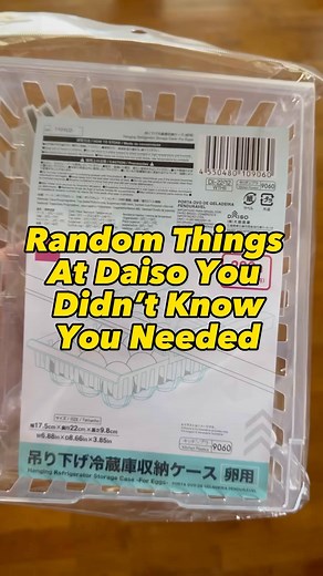 99K views · 18K reactions | Cracking the code for fridge organization! 讀 Check out this cool plastic egg storage solution that keeps things neat and egg-cellent in my refrigerator!  #eggs #eggcarton #kitchenhacks #lifehacks #organization #daiso #daisousa #discoverdaiso | Daiso USA | Facebook