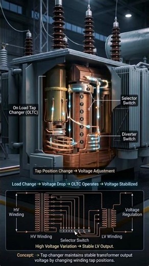 ⚡ TRANSFORMER TAP CHANGER! 🔥 | HOW TRANSFORMERS CONTROL VOLTAGE IN REAL TIME ⚡🔌