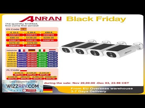 ANRAN 2K Solar Camera 4PCS Home Security Cameras Set 2.4G Wireless WIFI