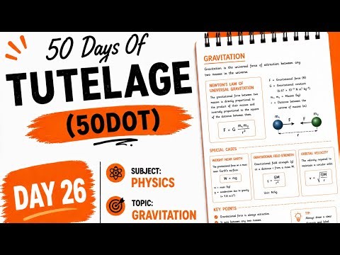 Gravitation | Newton's law, g, orbital motion, escape velocity