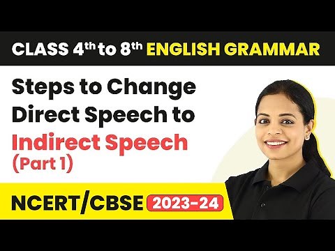 Steps to Change Direct Speech to Indirect Speech (Part 1) | Class 5 to 8 English Grammar