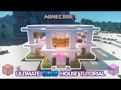 ▷ How to Build a 100% GLASS HOUSE | Minecraft Survival House Tutorial
