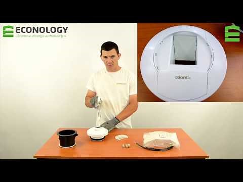 Bouche d'extraction hygro cuisine Atlantic à pile - Présentation