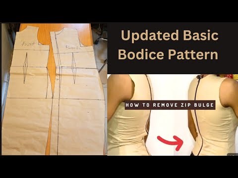 Updated Basic Bodice Pattern/ And the right way to eliminate zipper bulge completely