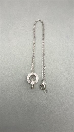 Thread Double Ring Necklace Share Material: 18k + natural diamond #dubai #necklace