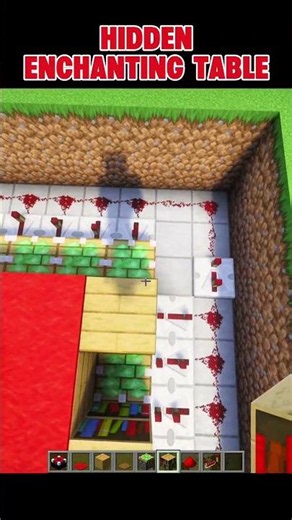Minecraft Hidden Enchantment Table #tutorial