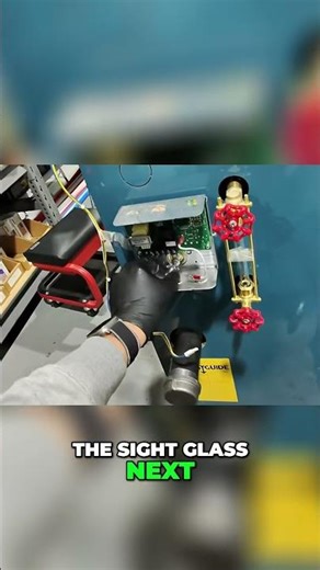 Plumber Fixes Blue Boiler: Removing Sight Glass, Screws, Probe! #shorts