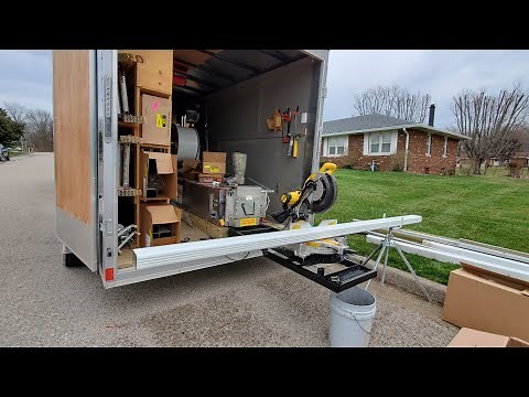 Miter Saw Table for Guttering