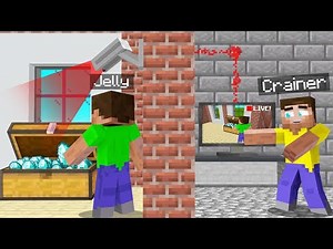 I SPIED On JELLY In MINECRAFT (found his secret chest)