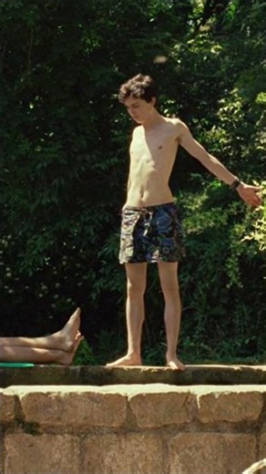 Elio and Oliver by the pool (Call Me by Your Name)