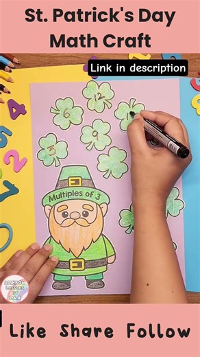 St. Patrick's Day Math Craft☘️ #shortsviral #subscribe #maths #ytshorts #stpatricksday #crafts