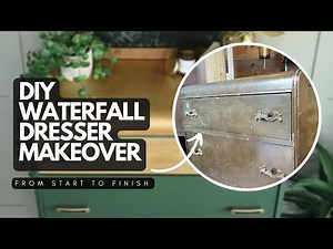 DIY - HOW TO refinish a waterfall dresser (from start to finish)