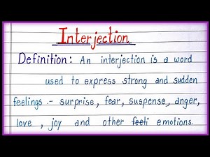 Interjection with examples| Definition of Interjection with examples| English Grammar|