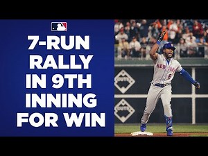WHAT A COMEBACK!! Mets score 7 RUNS in the 9th to beat the Phillies 8-7!!