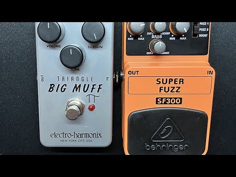 Fuzz comparison BIG MUFF Triangle PI vs Behringer SUPER Fuzz SF300